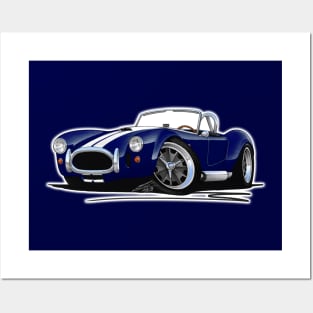 AC Cobra Dark Blue (Stripes) Posters and Art